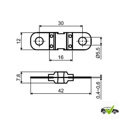 125А Предохранитель автомобильный FD125A 32V