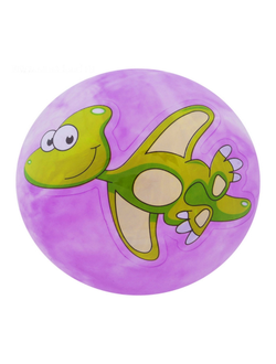 Мяч детский Динозаврики, d=25 см, 60 г, цвет фиолетовый 3575056