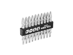 Набор вставок (бит) торцевых 1/4", PH2 х 5,5х0,8 мм, 65 мм, двухсторонних, 10 предметов TOLSEN TT20361