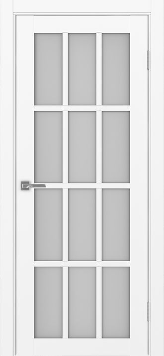 Межкомнатная дверь "Турин-542" белый снежный (стекло сатинато)