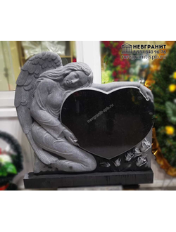Памятник женщине на могилу Ангел с сердце 107