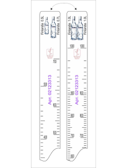 Линейка Finlandia (0.5 л./0.7 л./1 л.) L=28 см. В=2 см. /1/