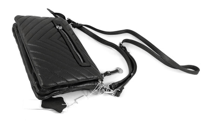 (АРТИКУЛ: 8501/22) СУМКА ЖЕНСКАЯ, КЛАТЧ, НЕБОЛЬШАЯ, НАТУРАЛЬНАЯ КОЖА, ЧЕРНАЯ, ДЛИННЫЙ РЕМЕНЬ ЧЕРЕЗ ПЛЕЧО