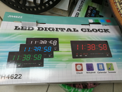 часы настенные электронные JH-4622 зеленые цифры