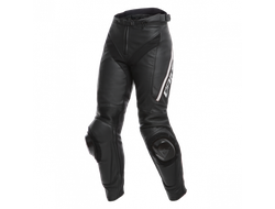 Брюки кожаные женские Dainese DELTA 3 LADY Black/Black/White