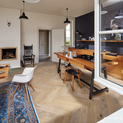 Паркетная доска PS 500 Meister Дуб витал Беленый 8804, масло в интерьере