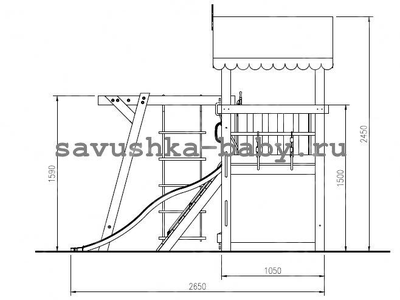 ИГРОВОЙ КОМПЛЕКС - КРОВАТЬ САВУШКА BABY - 4