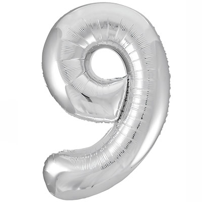 Фольгированный шар Цифра серебро