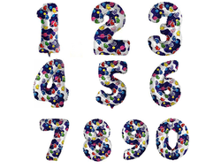 Фольгированная цифра 80 см, Космонавтики (под заказ)