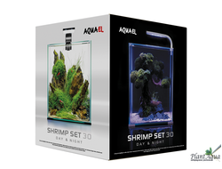 Аквариумы SHRIMP SET SMART LED DAY&NIGHT 30л, 29х29х35 см белый