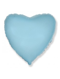 Шар Сердце, Светло-голубой/ пастель/ Heart Baby blue