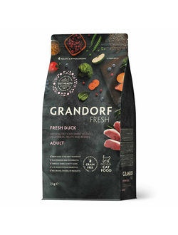 Grandorf Fresh для взрослых кошек с уткой и бататом, 2 кг