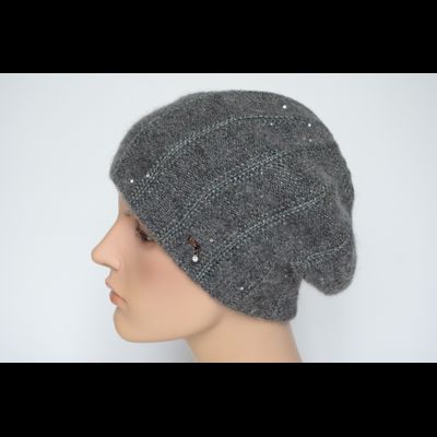 Серый берет вязаный Vizio Италия 8048 В