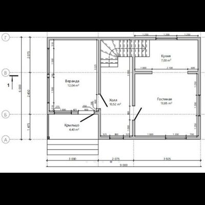 Двухэтажный каркасный дом с двумя спальнями 75м² (SK81)