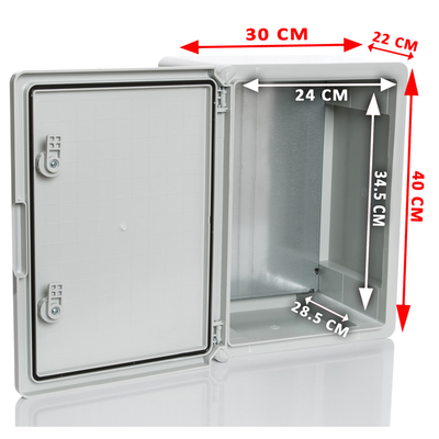 CamBox PP3005 Шкаф пластиковый с монтажной панелью, 300х400х220, непрозрачная дверца, IP65