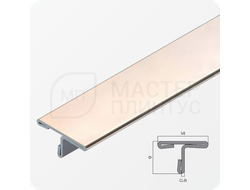 Т-образный порог 14 мм. из нержавеющей стали NEEXY PVS90-15 RG Розовый зеркальный