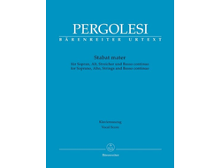 Pergolesi. Stabat mater für Sopran, Alt, Streicher und Bc Klavierauszug