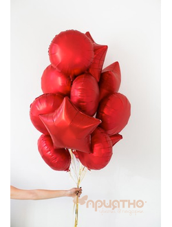 Фонтан фольгированных шаров "Пламя"