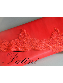 Кружевной край 15 см красный