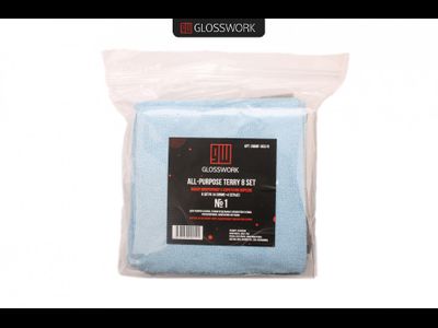 All-Purpose Set Набор микрофибр синего и серого цветов, 8шт, 35х35 см, 250гм2