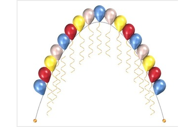 Цепочка из шаров с гелием (4 м)  (аг)