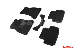Комплект ковриков 3D AUDI A4(B8)  черные (компл)