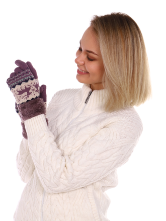 Перчатки женские с оленем