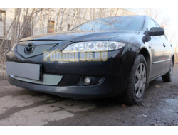 Защита радиатора Mazda 6 2002-2005 chrome верх
