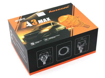 Билед модули Aozoom A3 Max 2025 3.0 дюйма, 5500К, 12V, 49W/57W, крепление 3R и съемное гаечное