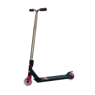 Самокат трюковый S-PRO черный/красный/хром