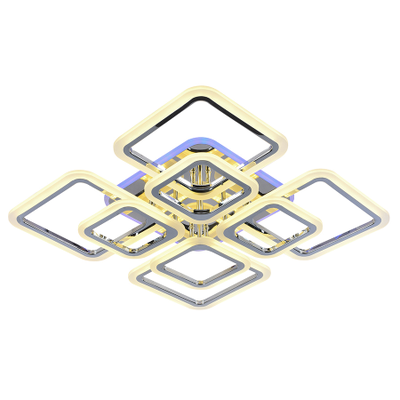 Люстра светодиодная 8075/4+4 CHR 176W+10W RGB Profit Light