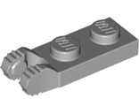 Hinge Plate 1 x 2 Locking with 2 Fingers on End and 7 Teeth without Bottom Groove, Light Bluish Gray (54657 / 6267048 / 6267049)