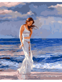 Картина по номерам 40х50 GX 44579 Девушка на берегу моря