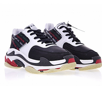 Balenciaga Triple S (БАЛЕНСИАГА) черно-белые 2018 SS женские (36-40)