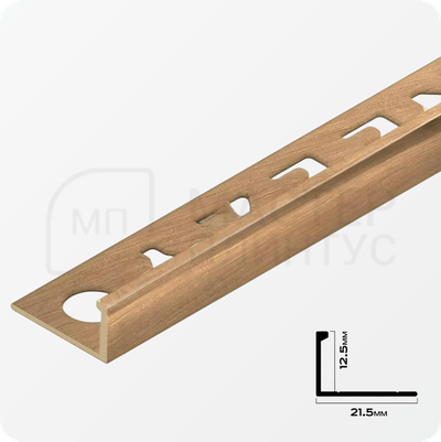 Профиль L-образный латунный 12 мм NEEXY PVL03-03 BAO Брашированный 2.7 м