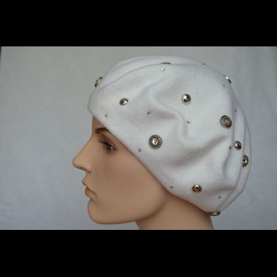 Белый фетровый берет Vizio 3633 Италия фото женский беретов белого цвета из фетра