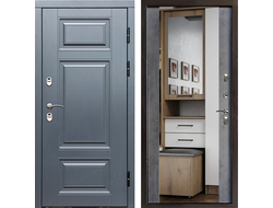 Дверь термо Премиум Grey-Зеркало бетон темный