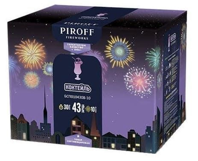 Батарея салютов КОКТЕЙЛЬ (0,8"; 1" / 43 залпов)