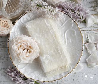 Бархатная лента Milk Icecream Velvet 4,5 см от производителя "Страна лент"