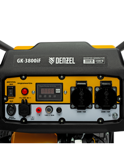 Генератор инверторный GK-3800iF, 3,8 кВт, 230 В, ручной старт DENZEL