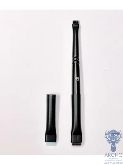 Кисть PACE №1 + доп. аппликатор в черном упругом нейлоне для ламинирования ресниц