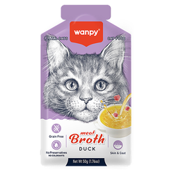 Wanpy Cat (Ванпи кэт) Влажный корм для кошек "Бульон" с уткой, 50 г
