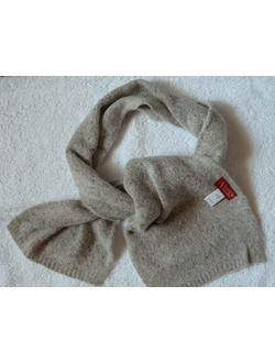 Вязаный шарф из альпака  Италия Vizio Tobias белый 6106