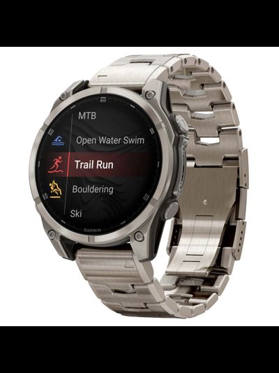 Часы Garmin Fenix 8 - 47mm AMOLED Sapphire Bare Titanium / Graphite / Titanium Band