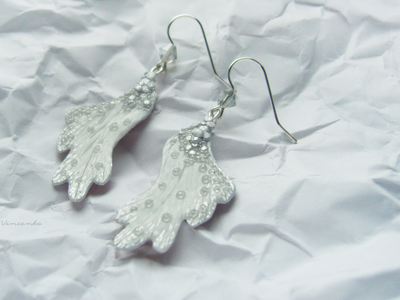 "Крылышки Облачной Феи", серьги в стиле фэнтези