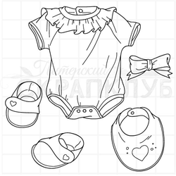 штамп бодик и ботиночки