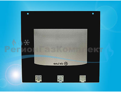 Стекло внешнее для плит De Luxe (490x450), черное