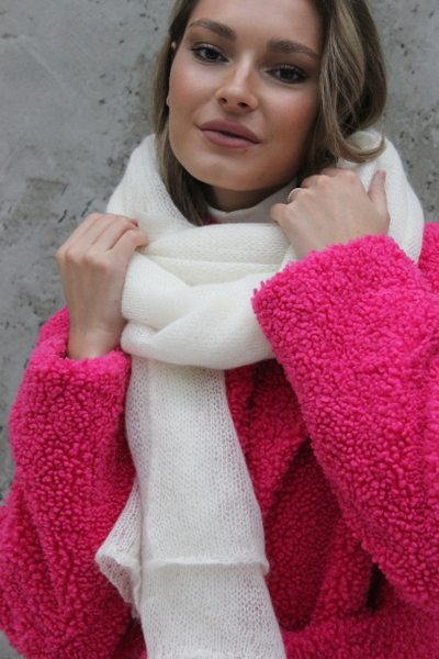 Итальянский белый шарф палантин Визио