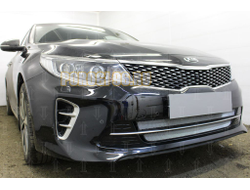 Защита радиатора KIA Optima 2015-2018 (GT / GT-Line) chrome низ