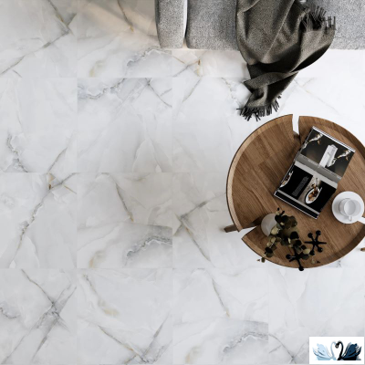 Керамогранит Eurotile Оникс Грис 60x60 см, глянцевый, светло-серый